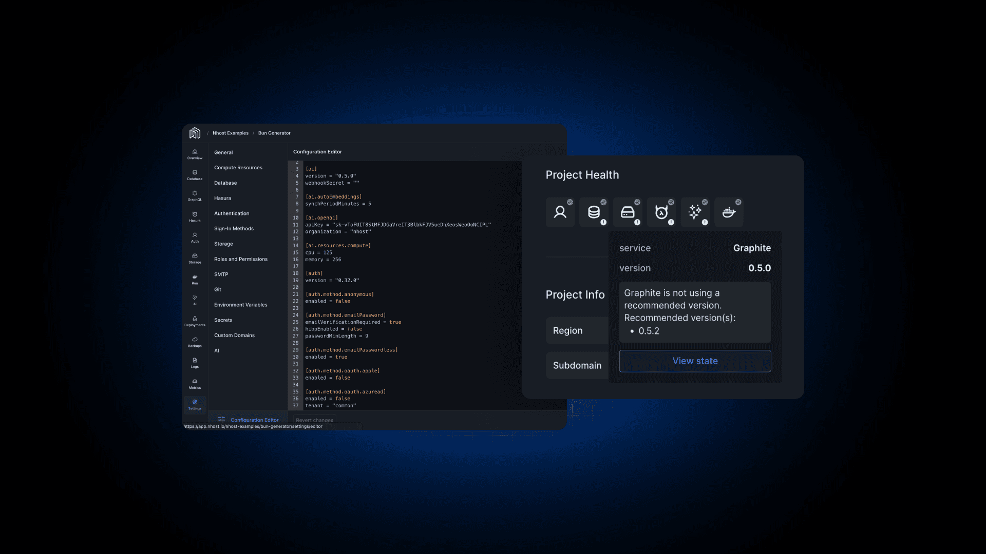 Banner of Configuration Editor & Project Health