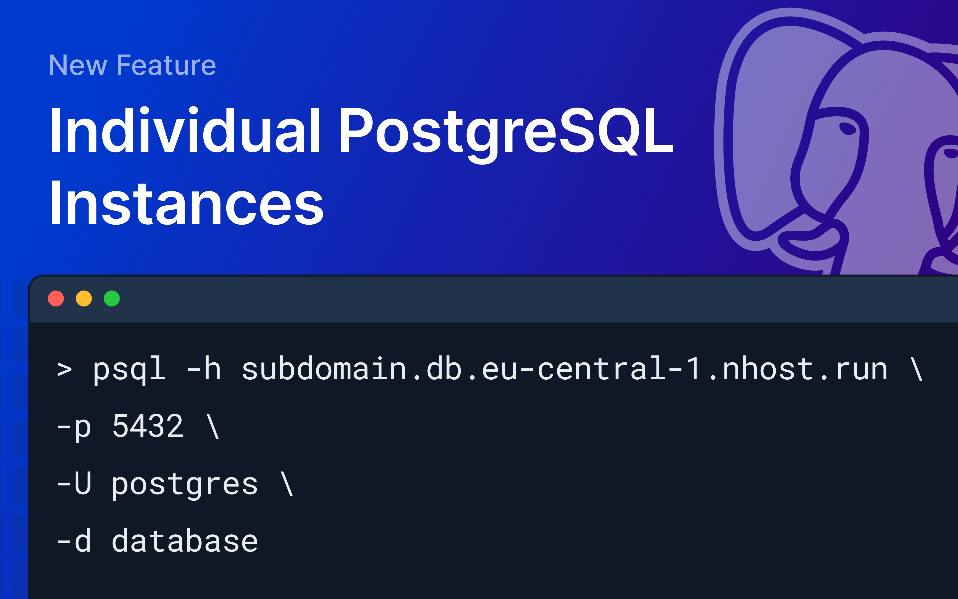 Banner of Individual PostgreSQL instances to everyone