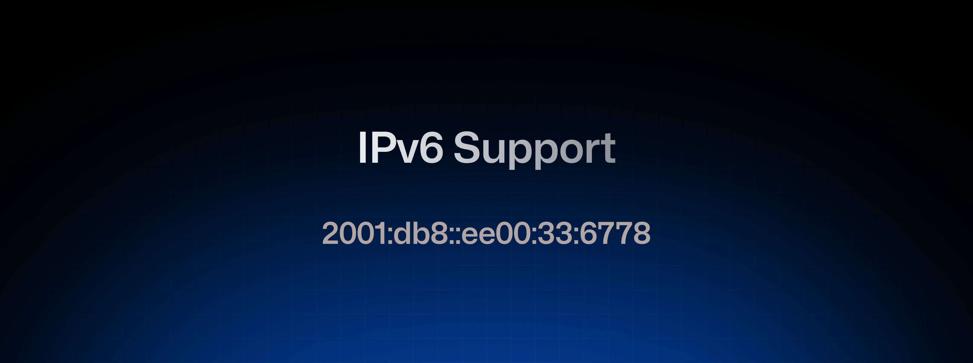 Banner of IPv6 Support (and IPv4)