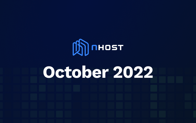 Banner of Nhost October 2022