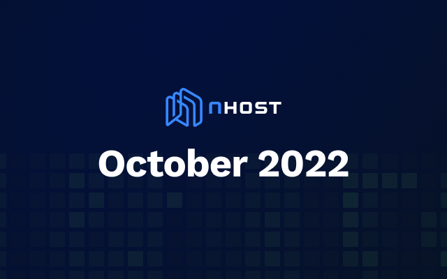Banner of Nhost October 2022