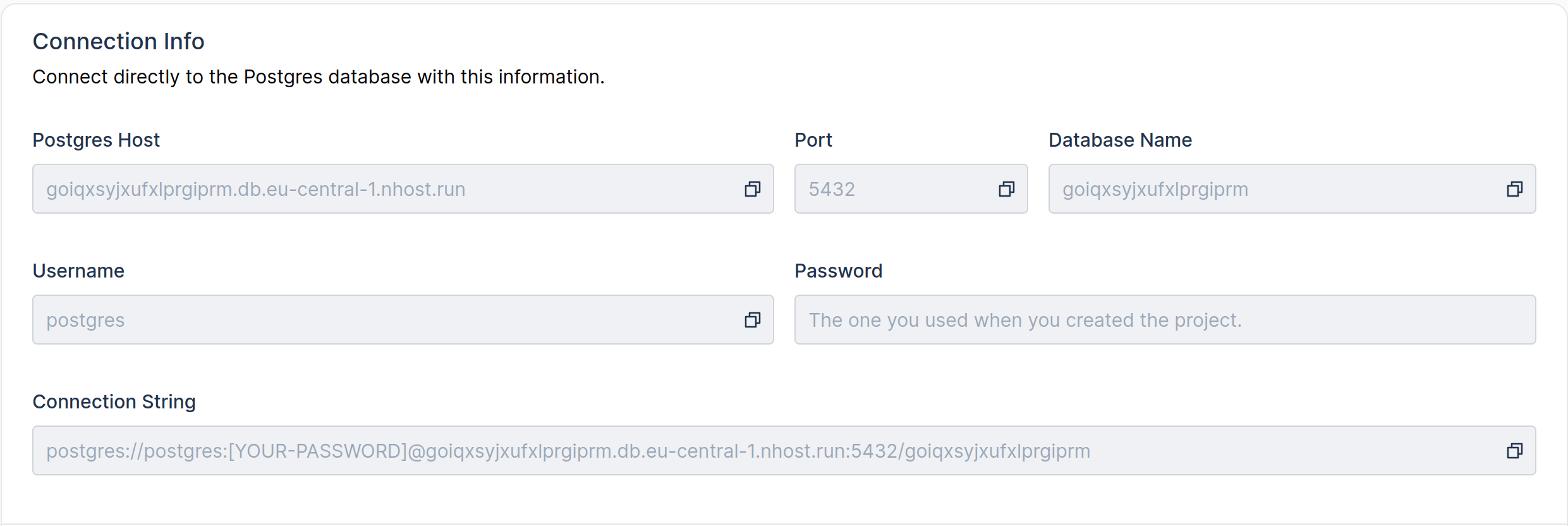 Connection String