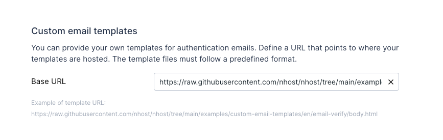 Custom email templates