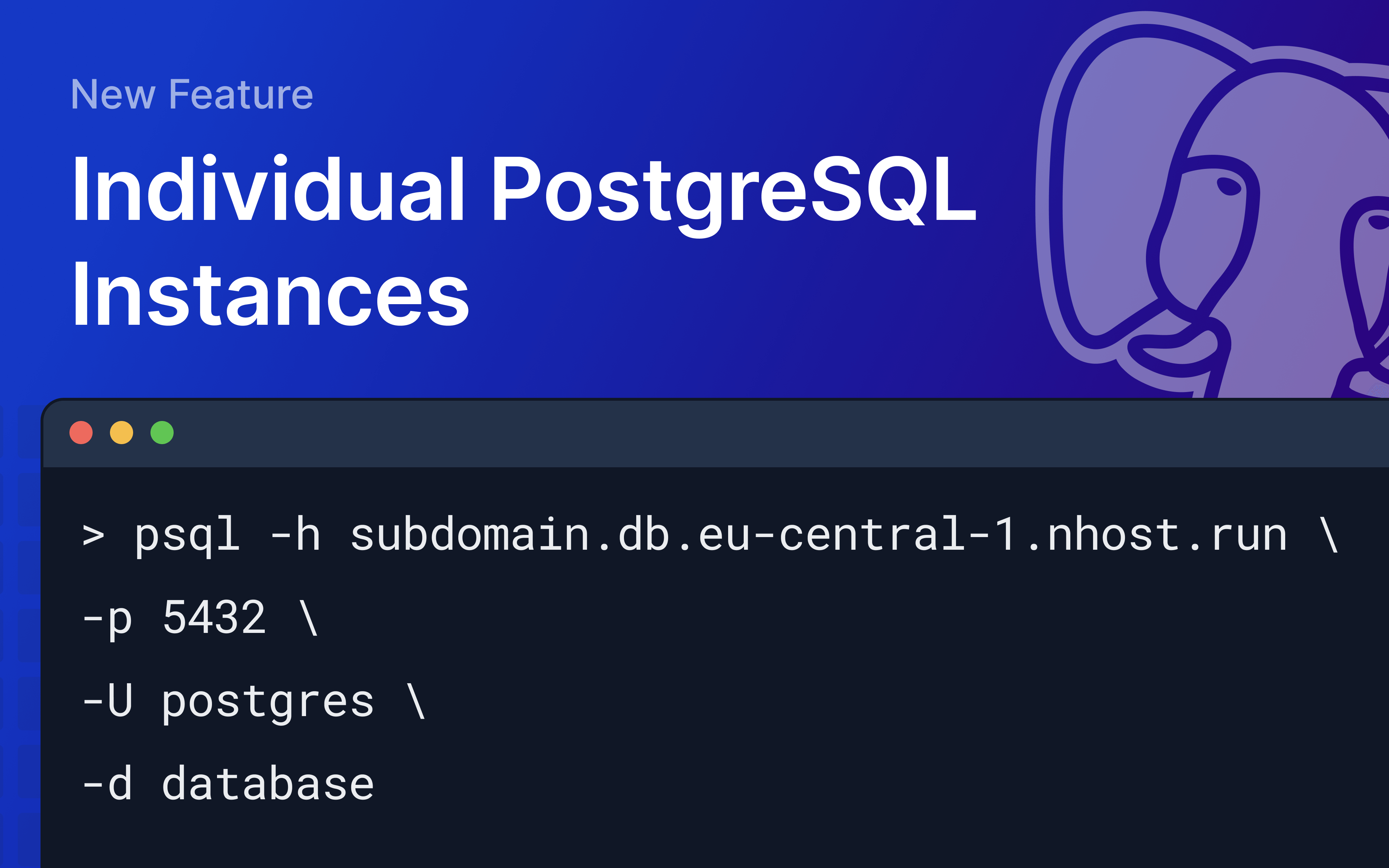 Individual Postgres Instances